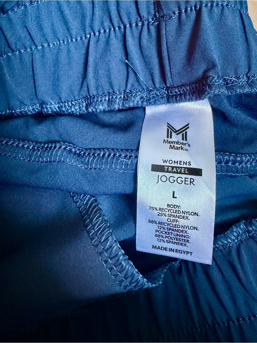 Women's Navy Drawstring Jogger Pants - Picture 4 of 4